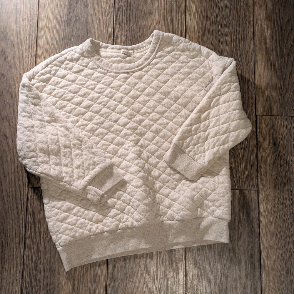 Cozy Quilted Crewneck Sweater